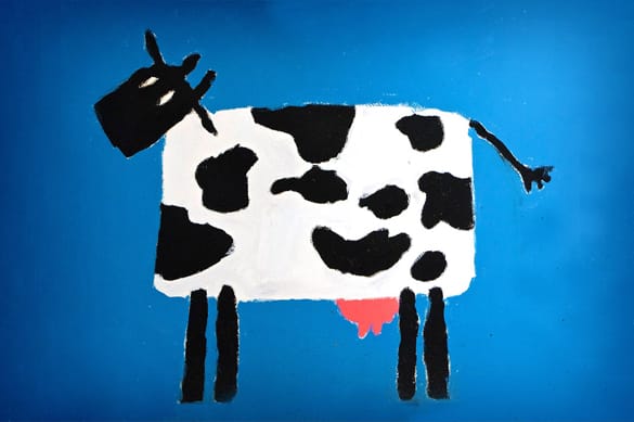 painting of cow